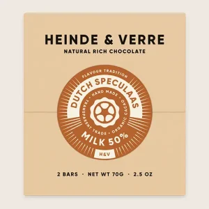 Heinde en Verre, Dutch Speculaas milk, bean-to-bar melkchocolade