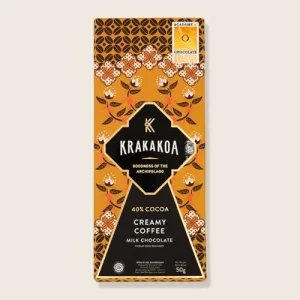 Voorkant van de verpakking Krakakoa | Melkchocolade met koffie
