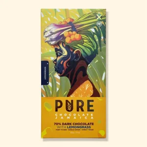 De voorkant van Pure Chocolate Jamaica - puur met citroengras 70%